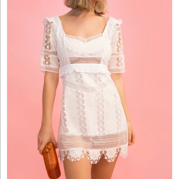 knee length dresses for ladies For Love and Lemons Gigi Mini Dress – Shop at the Mix main image 0